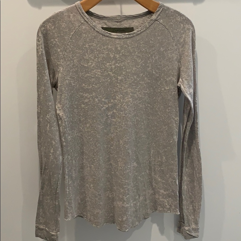 Enza Costa Long Sleeve Raglan Burnout T-Shirt